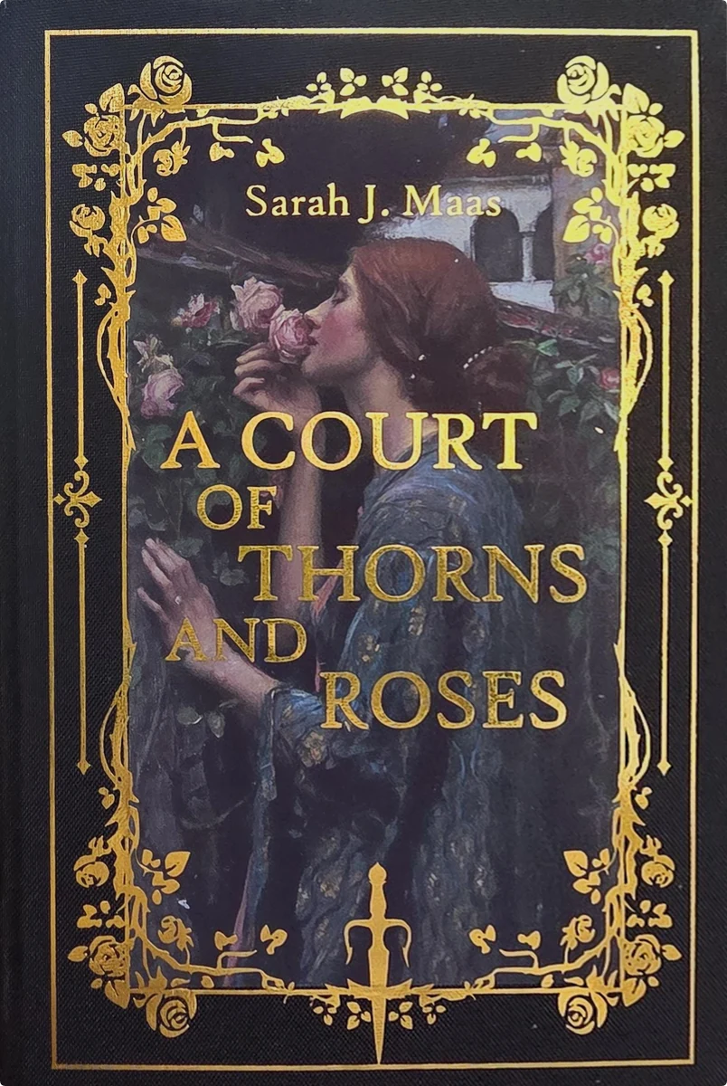 Our hand-bound A Court of Thorns and Roses