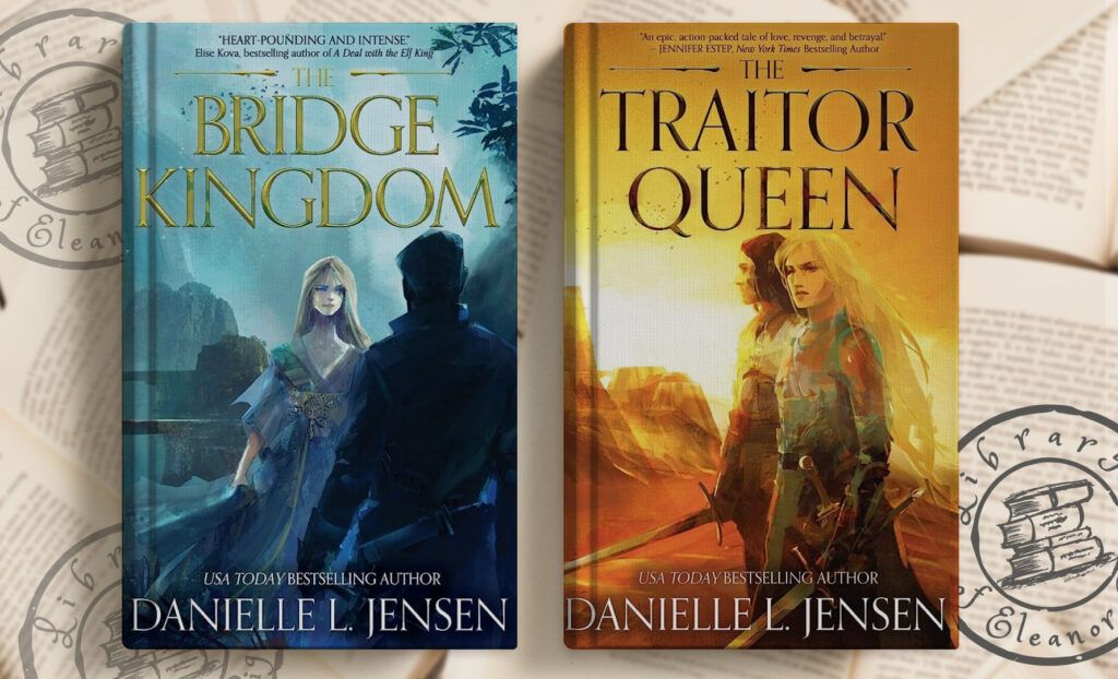 YA duology by Danielle L. Jensen - 2 book covers from the duology called - "Bridge Kingdom"