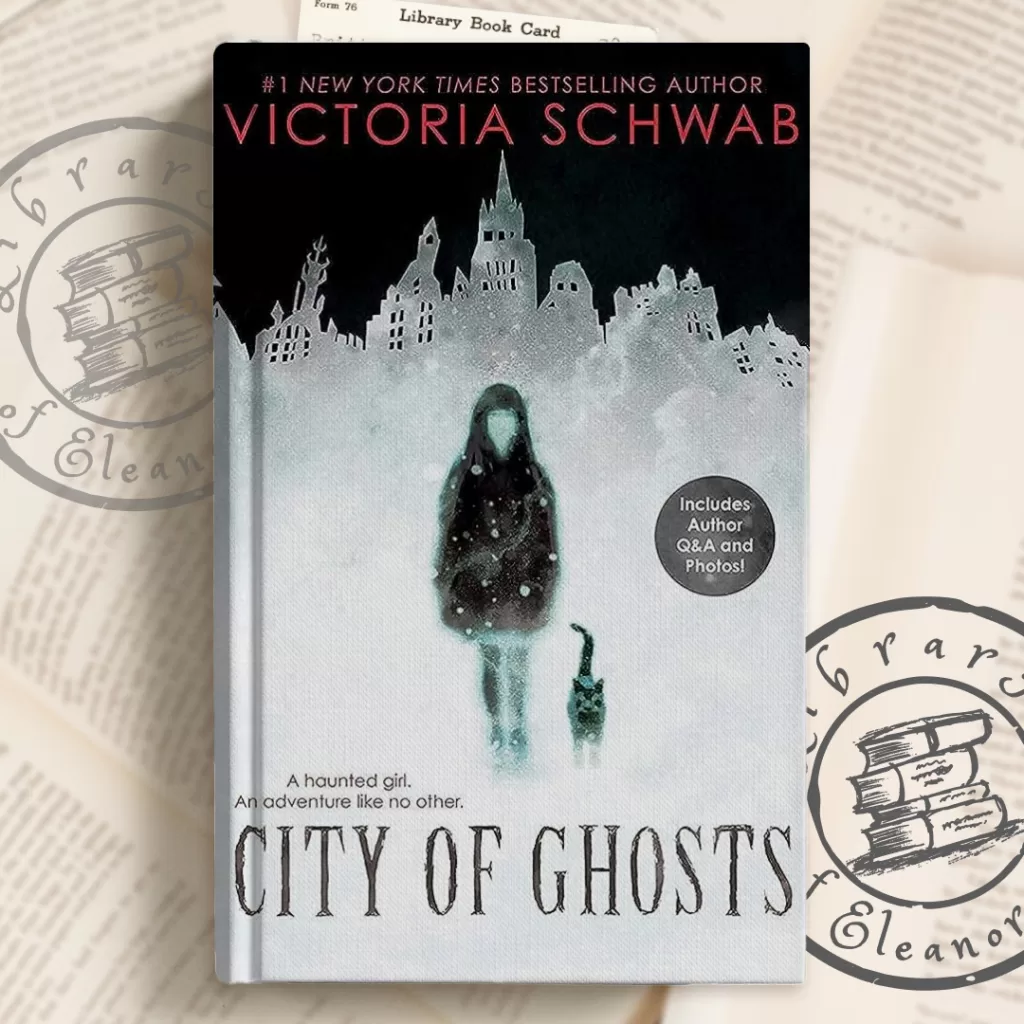 City Of Ghosts by Victoria Schwab book cover with custom graphics