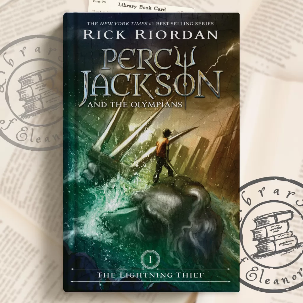 Book Cover of a YA book called - Percy Jackson and The Olympians by Rick Riordan