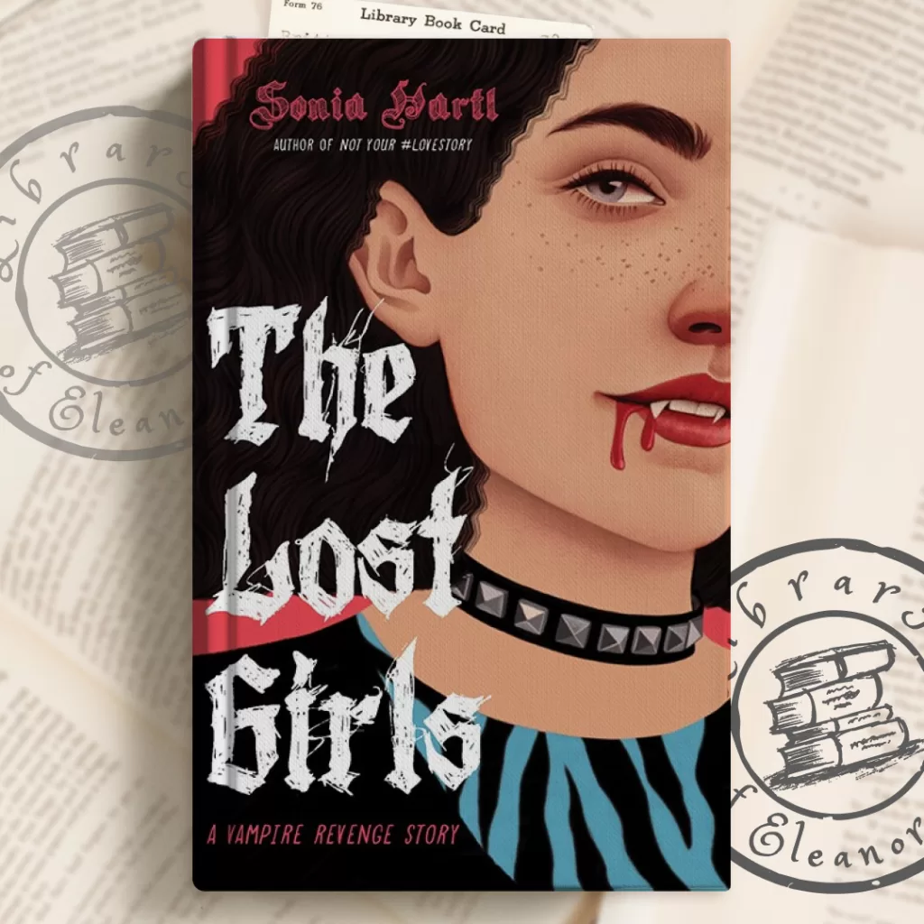 The Lost Girls book cover with custom graphics of libraryofeleanorrigby.com