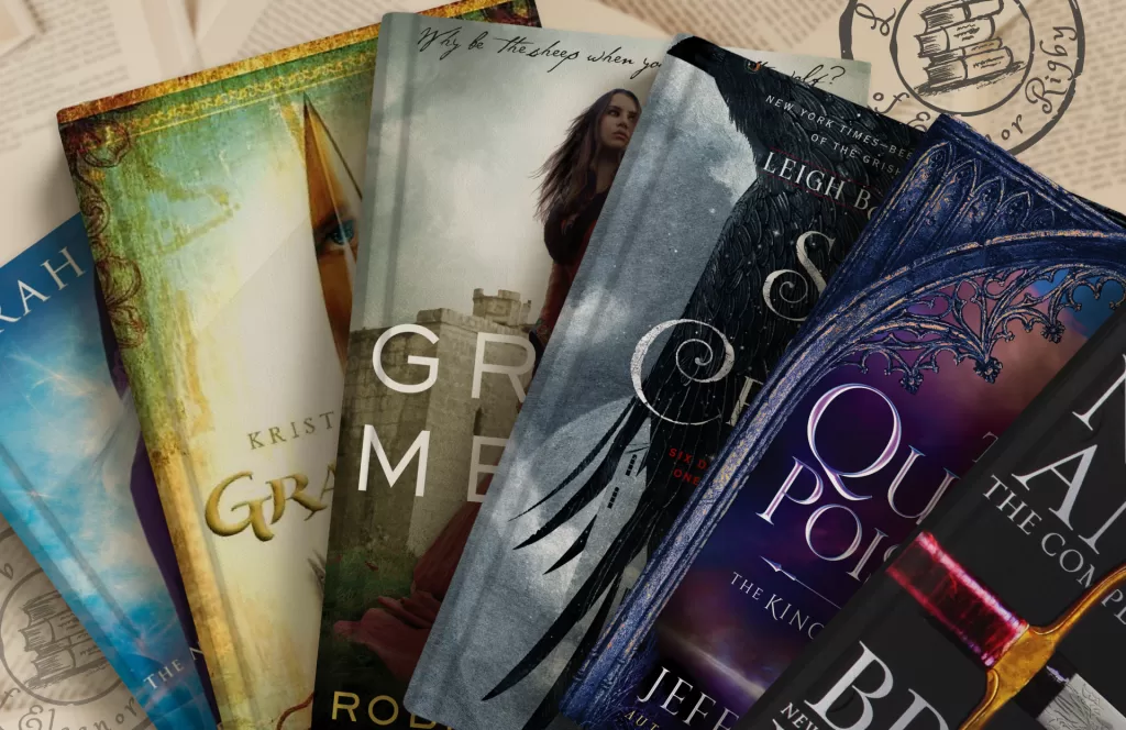 a photo featuring six YA Fantasy books about Assassins